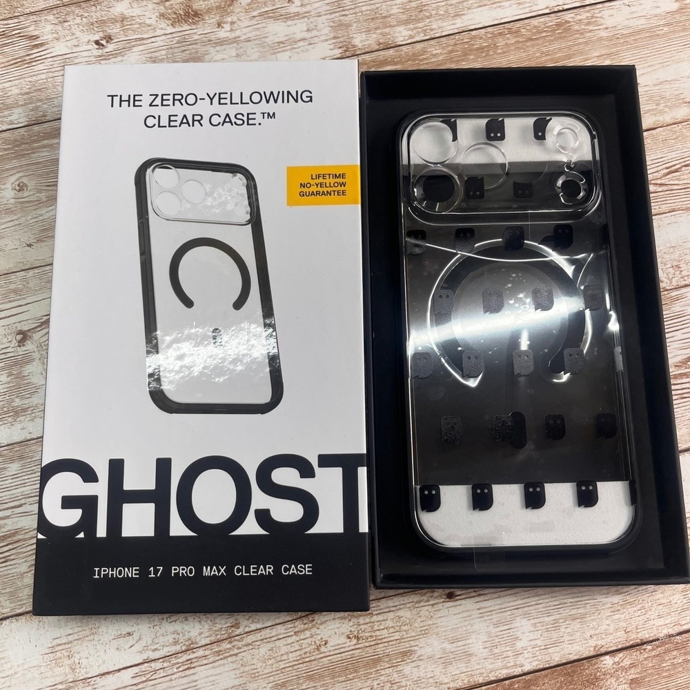 Ghost iPhone 17 Pro Max Clear Case Zero‎ Yellowing Magnetic MagSafe Open Box